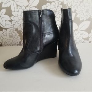 Nine West Black Wedge Ankle Boots